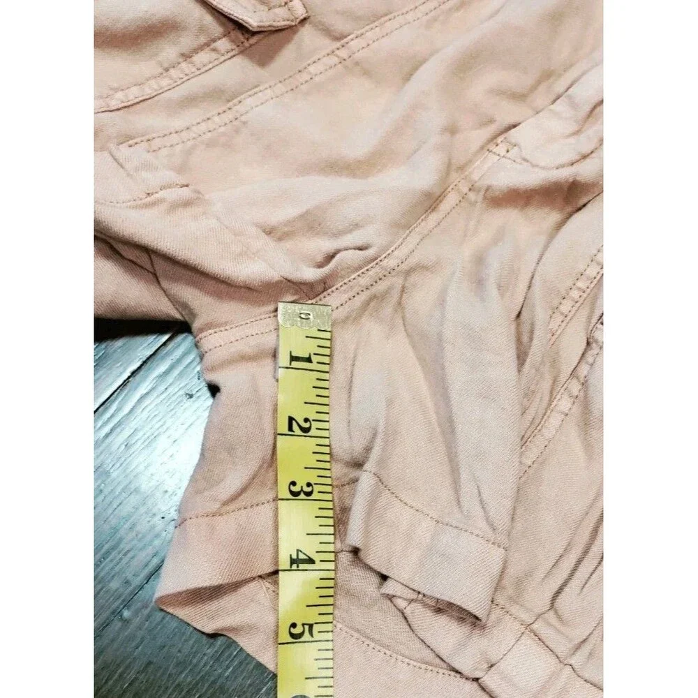 Anthropologie Shorts Women's Size 2 Camel Inseam 4" Linen Viscose Blend Soft - Picture 7 of 7